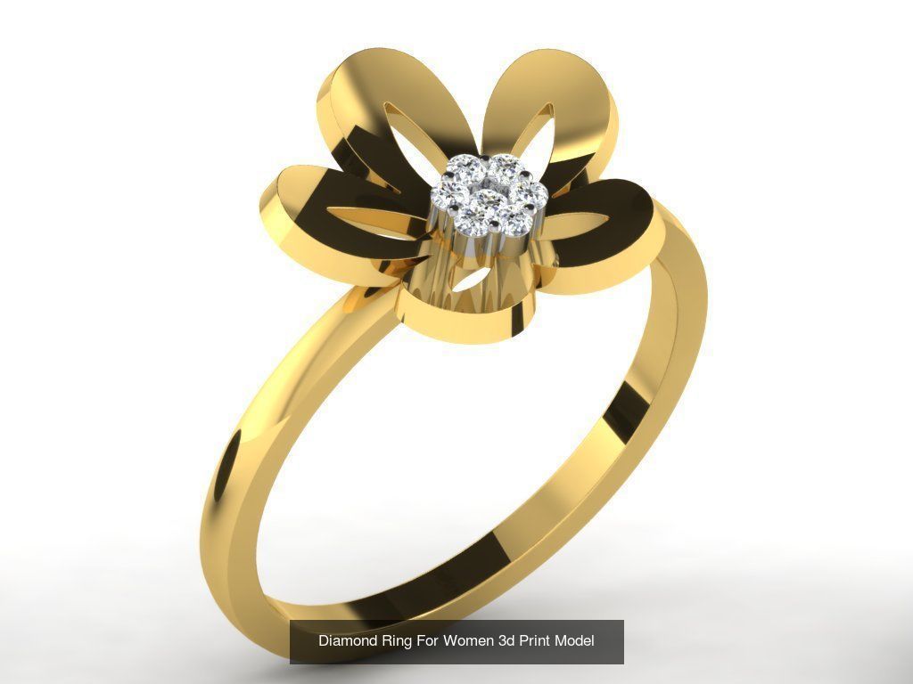 Diamond Rings Collection For Women 3d Print Model _88