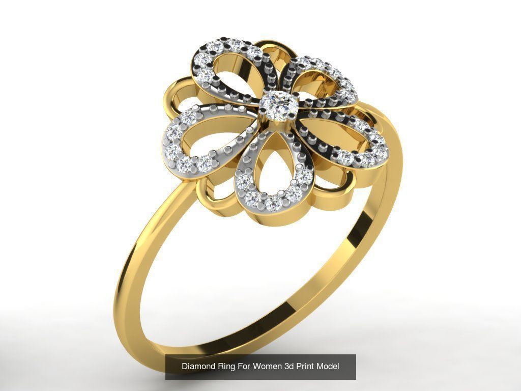 Diamond Rings Collection For Women 3d Print Model _53