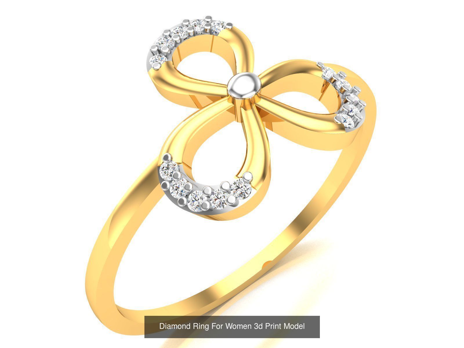 Diamond Rings Collection For Women 3d Print Model _45