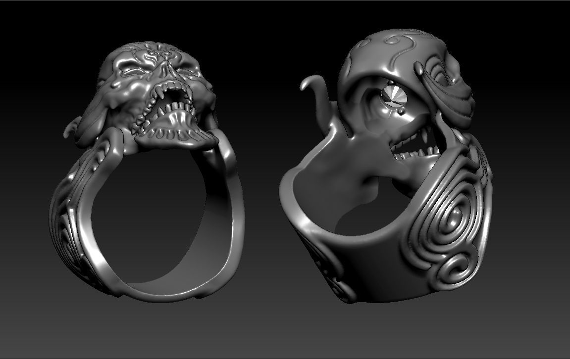 Garo ring 3D print model_1