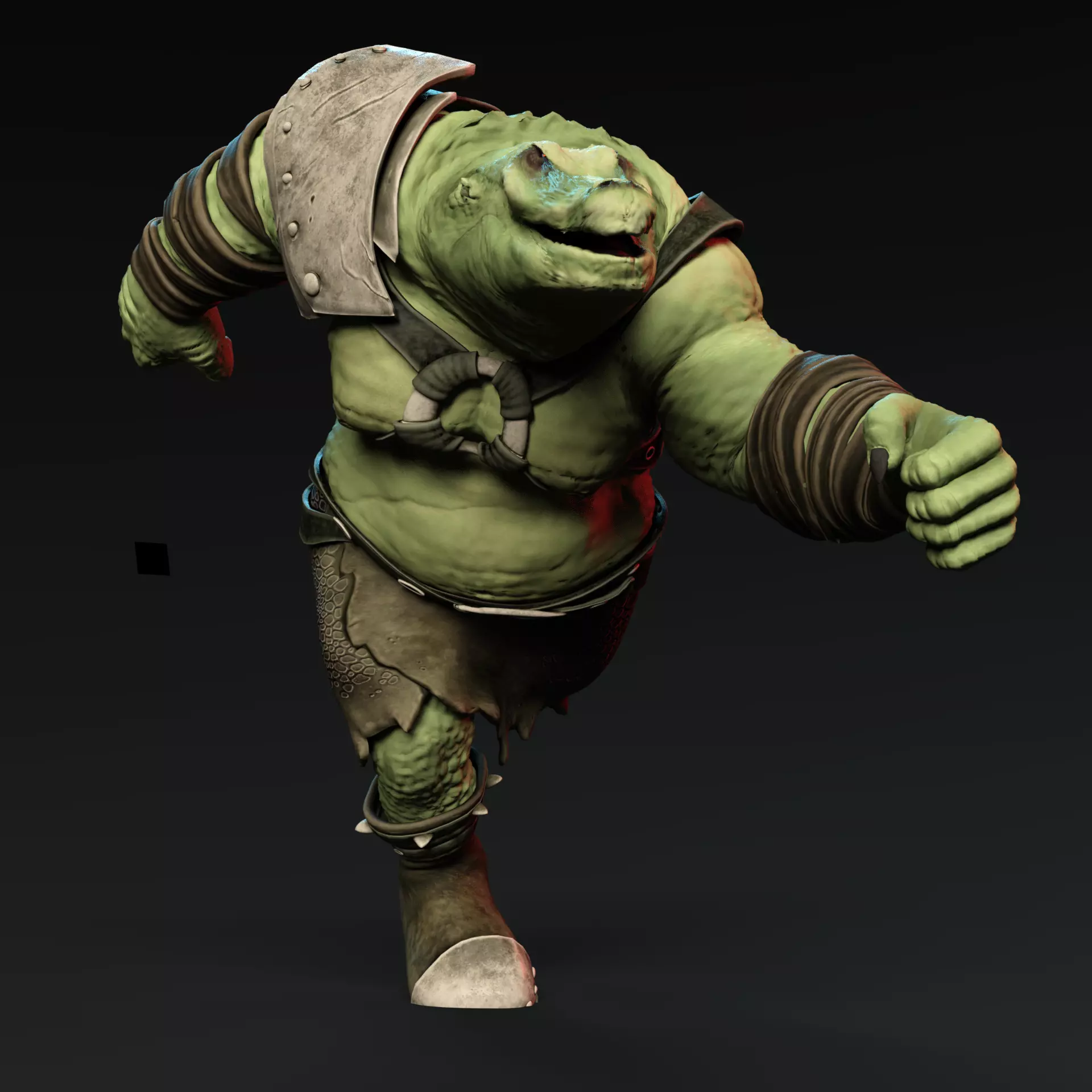 Crocodile character 3D model_0