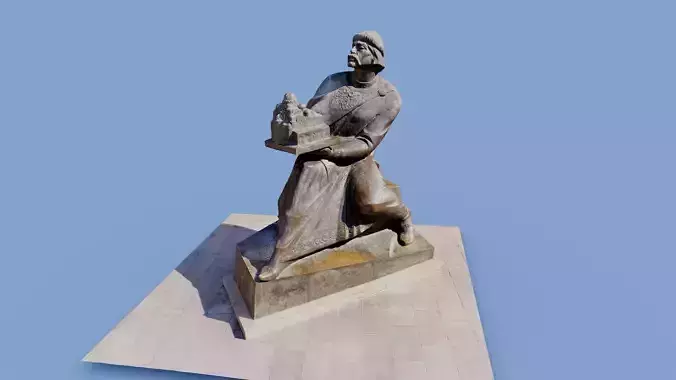 3D Monument - Yaroslav The Wise - Kyiv Ukraine - usdz gltf obj 3D model