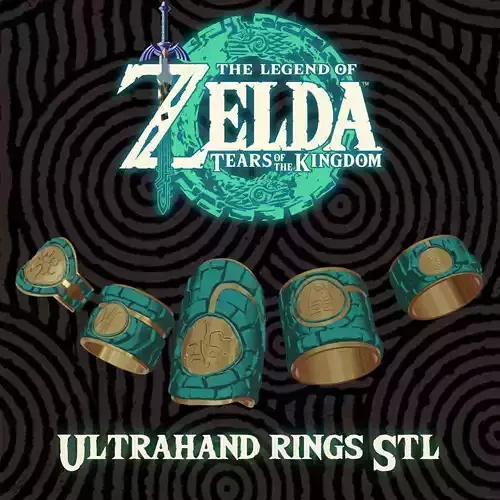 Link UltraHand Rings Set Zelda Tears of the Kingdom