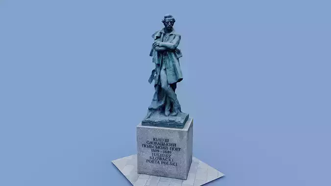 3D Monument - Juliusz Slowacki - Kyiv Ukraine - usdz gltf obj
