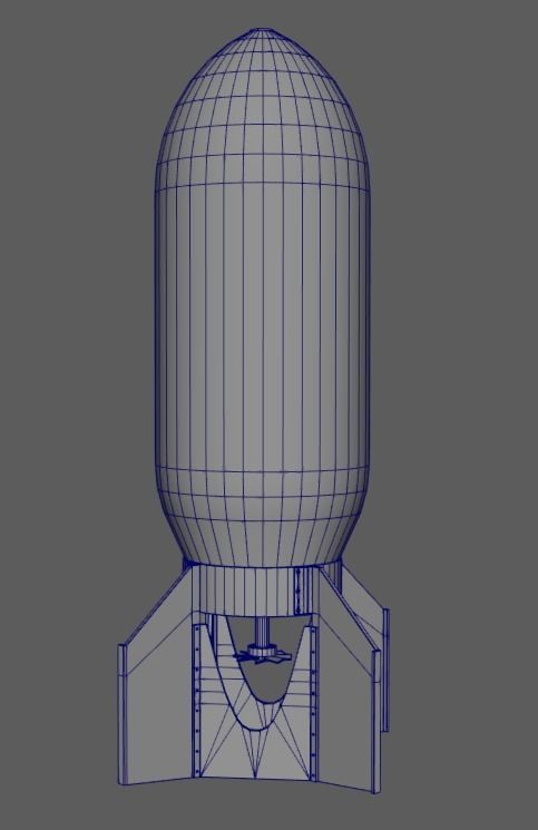 M65 Bomb Low-poly 3D model_10