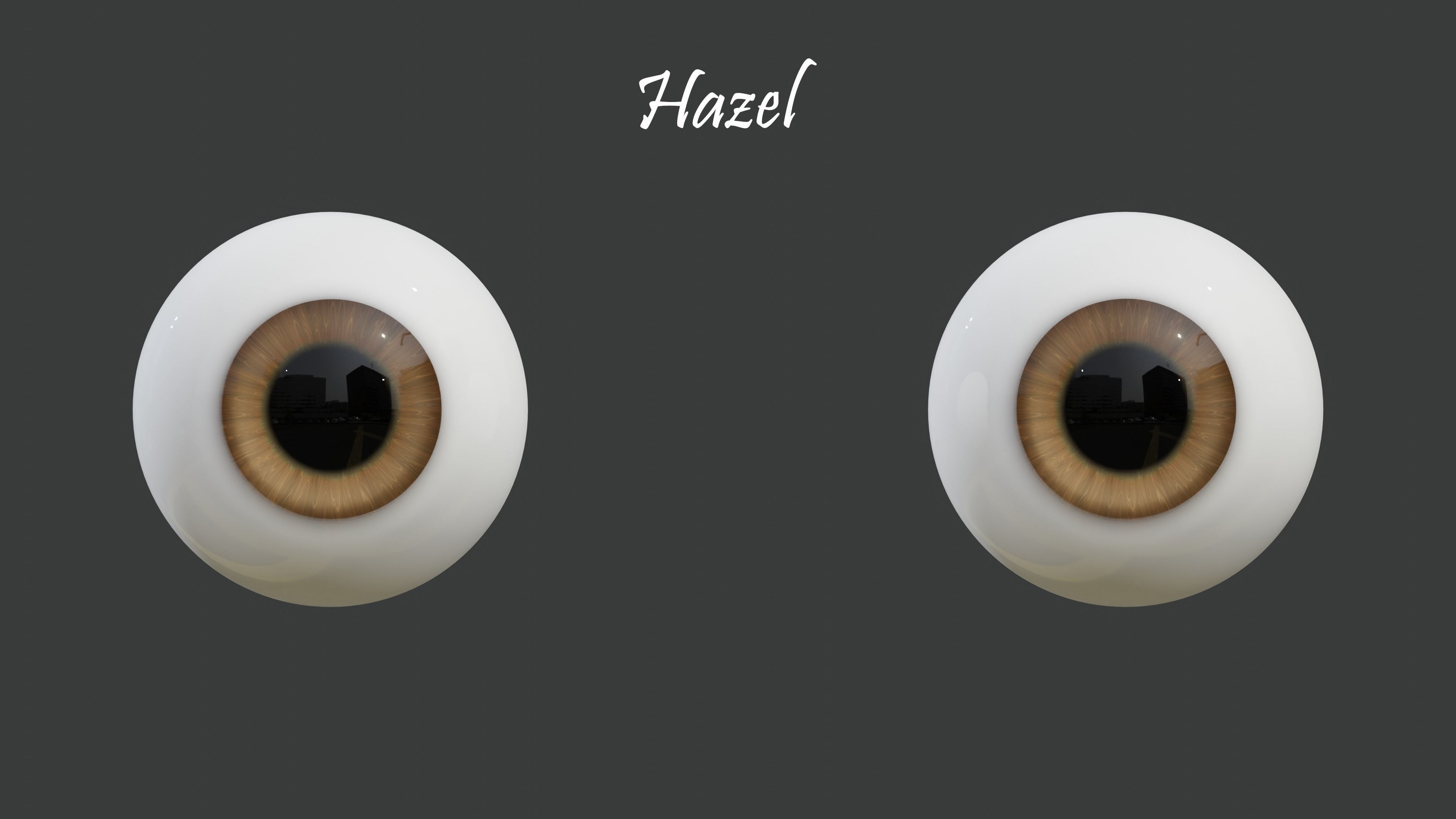 8 Semi-Realistic Cartoon Eyes Pack with 4k Textures Low-poly 3D model_7