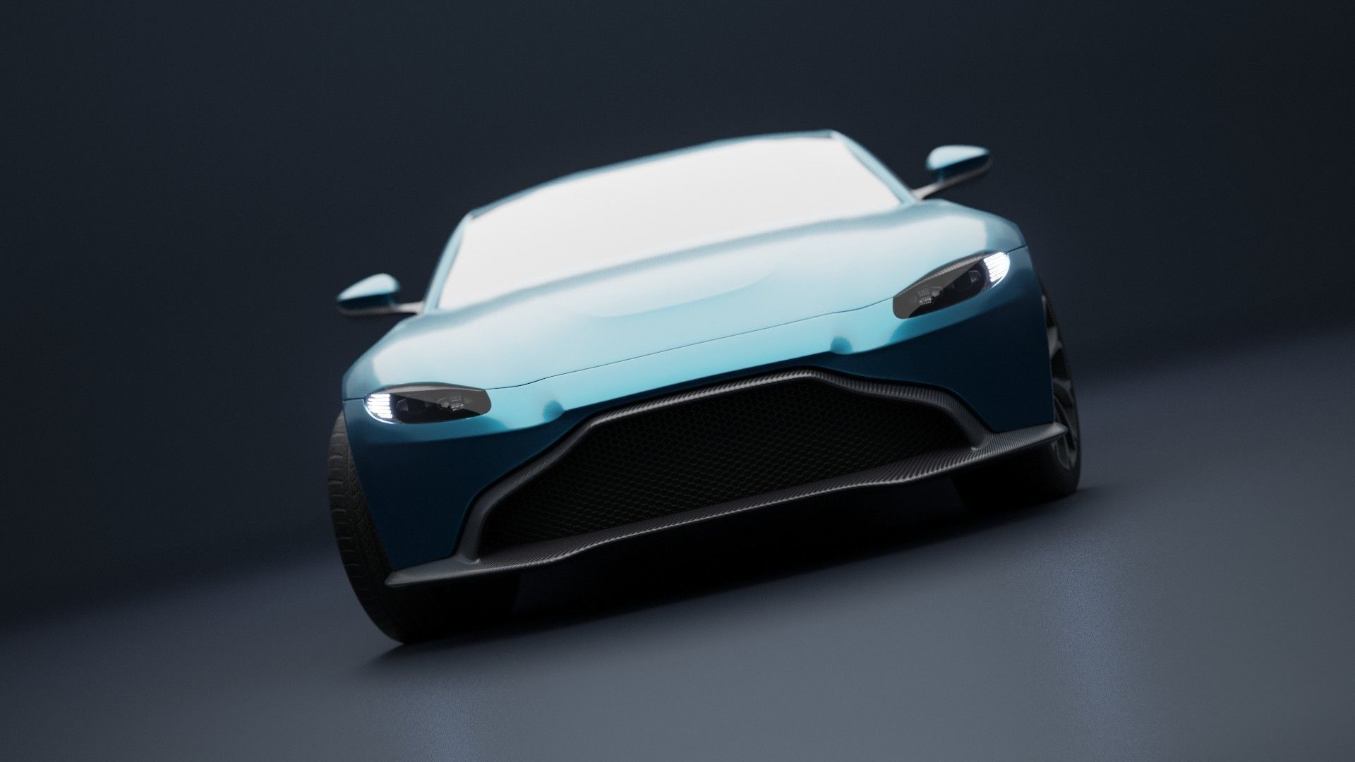 Aston Martin Vantage Low-poly 3D model_1