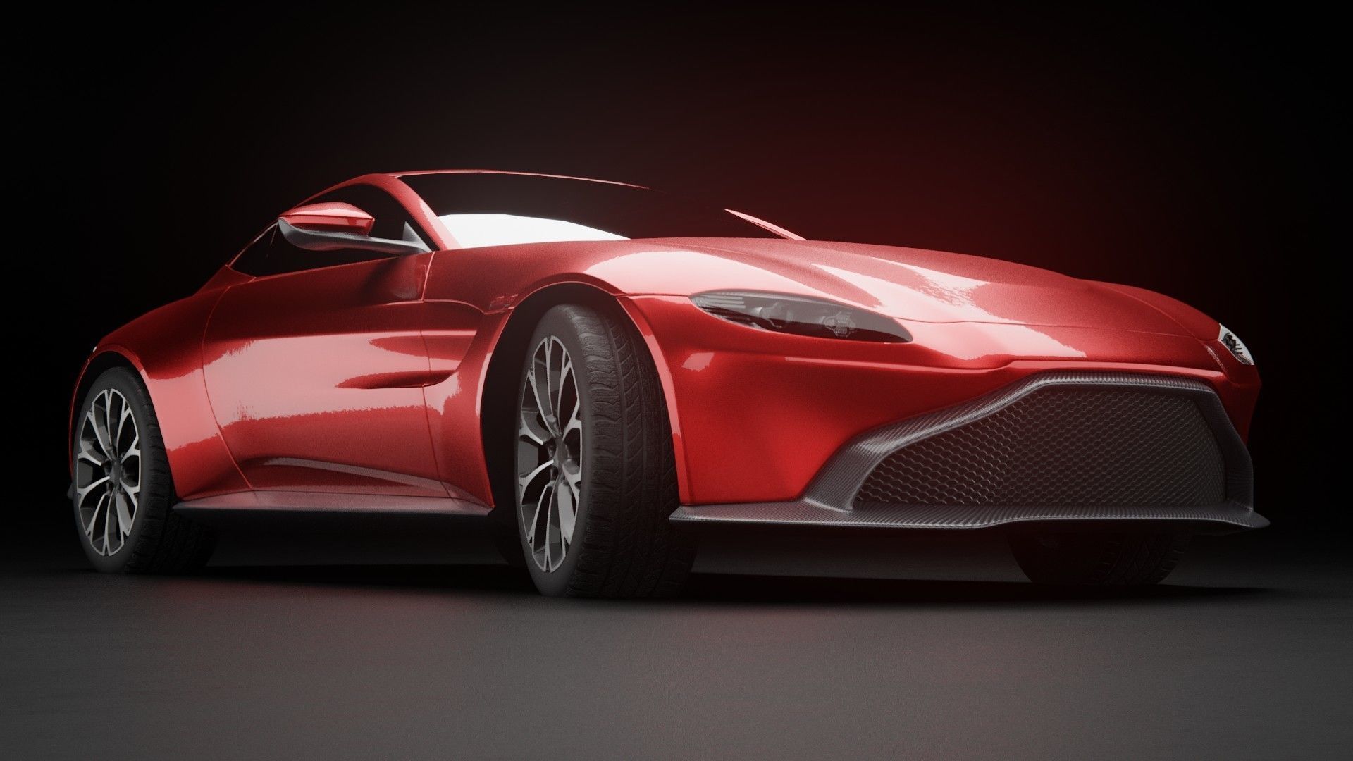 Aston Martin Vantage Low-poly 3D model_4