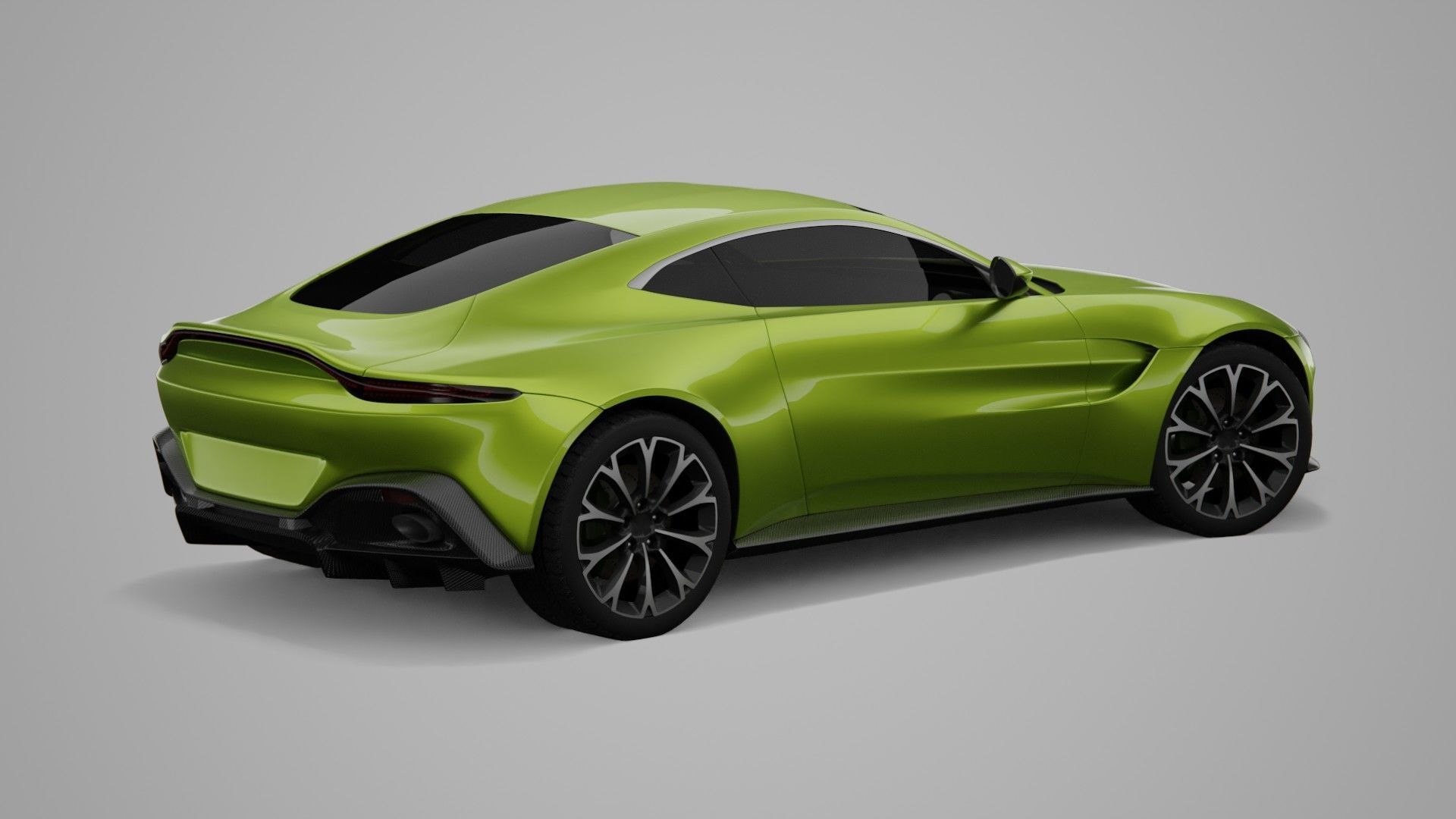 Aston Martin Vantage Low-poly 3D model_9