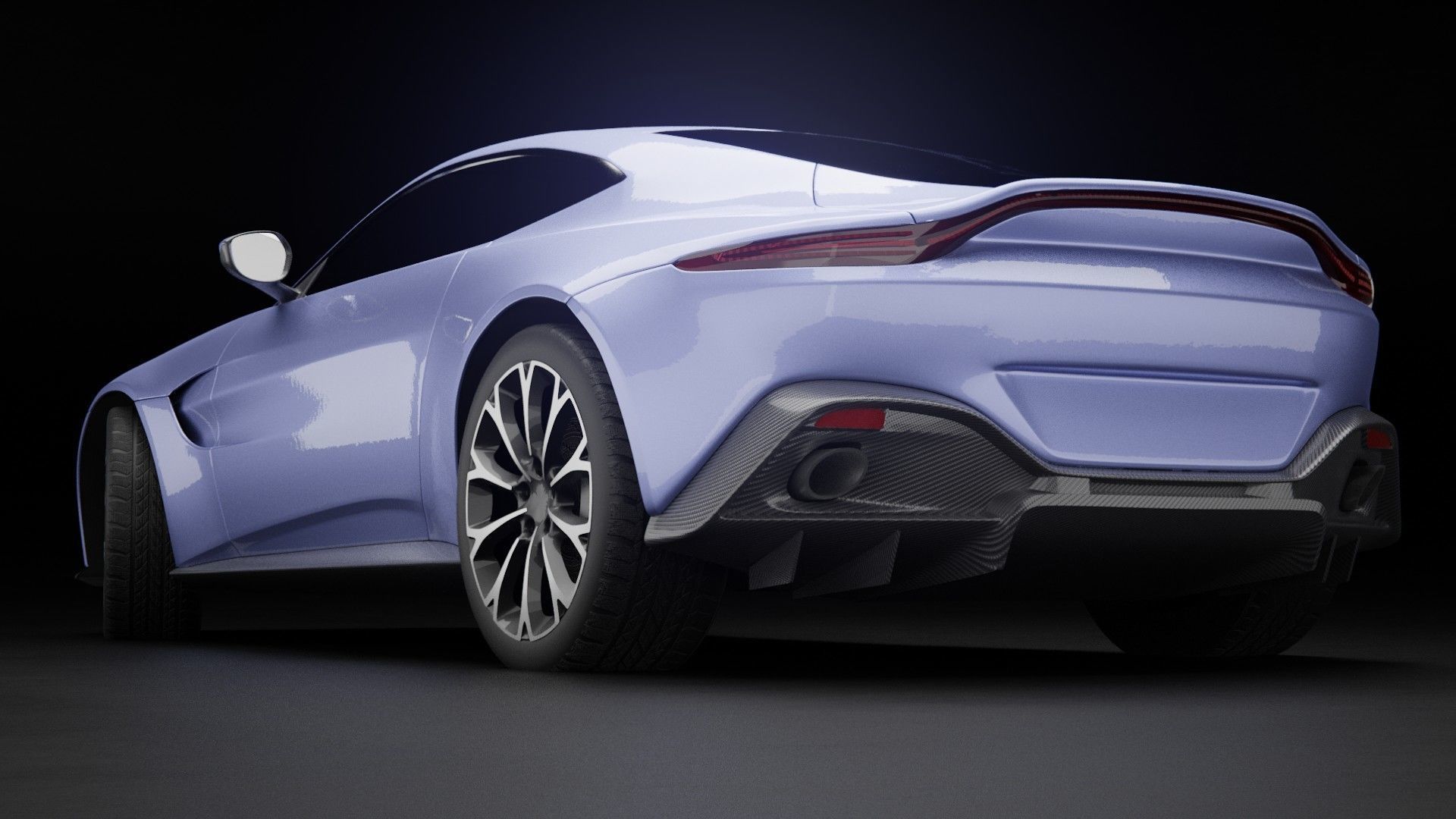 Aston Martin Vantage Low-poly 3D model_7