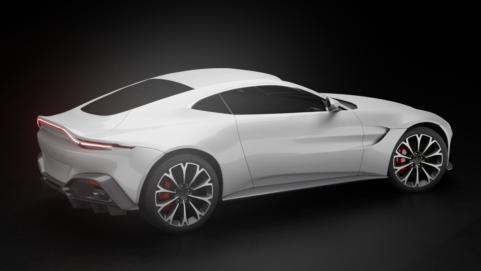 Aston Martin Vantage Low-poly 3D model_6