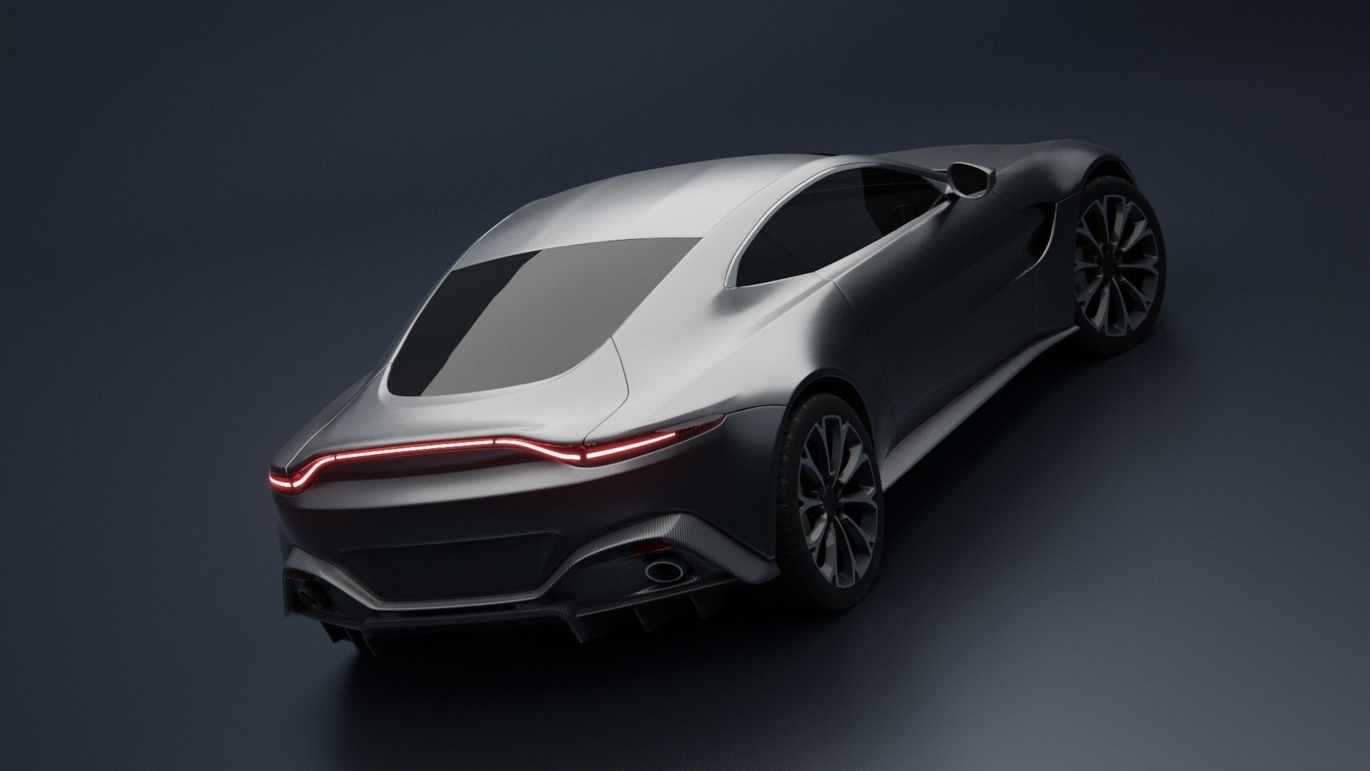 Aston Martin Vantage Low-poly 3D model_2