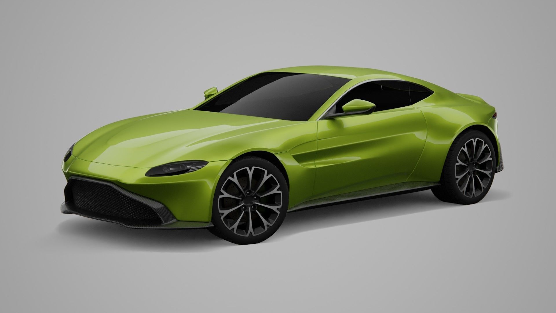Aston Martin Vantage Low-poly 3D model_10