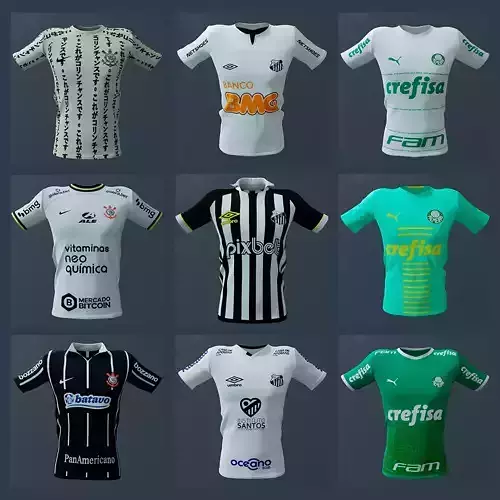 Uniforme de Futebol Paulista - Jersey Brazilian Soccer