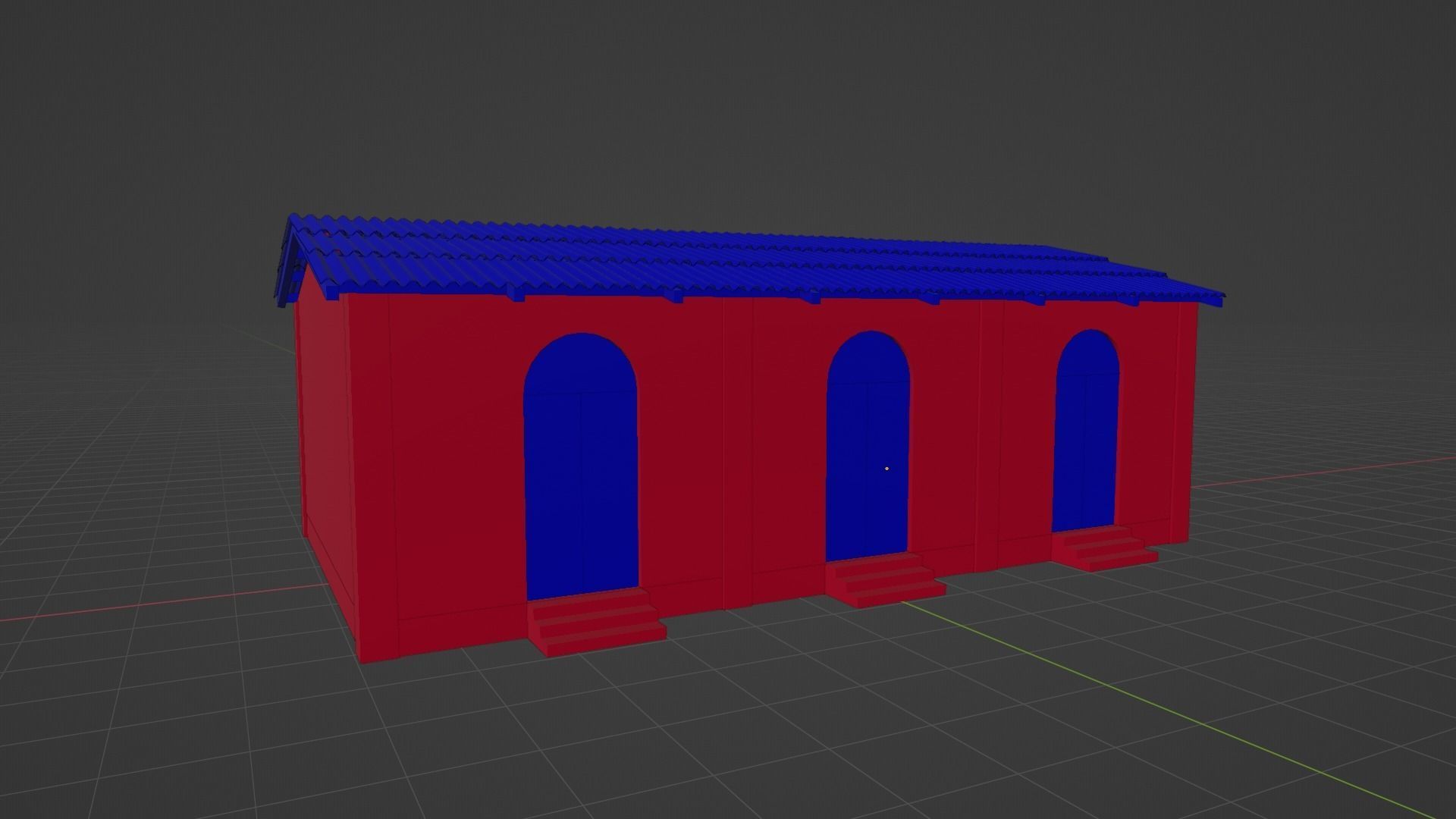 Tiny Building Low-poly 3D model_12