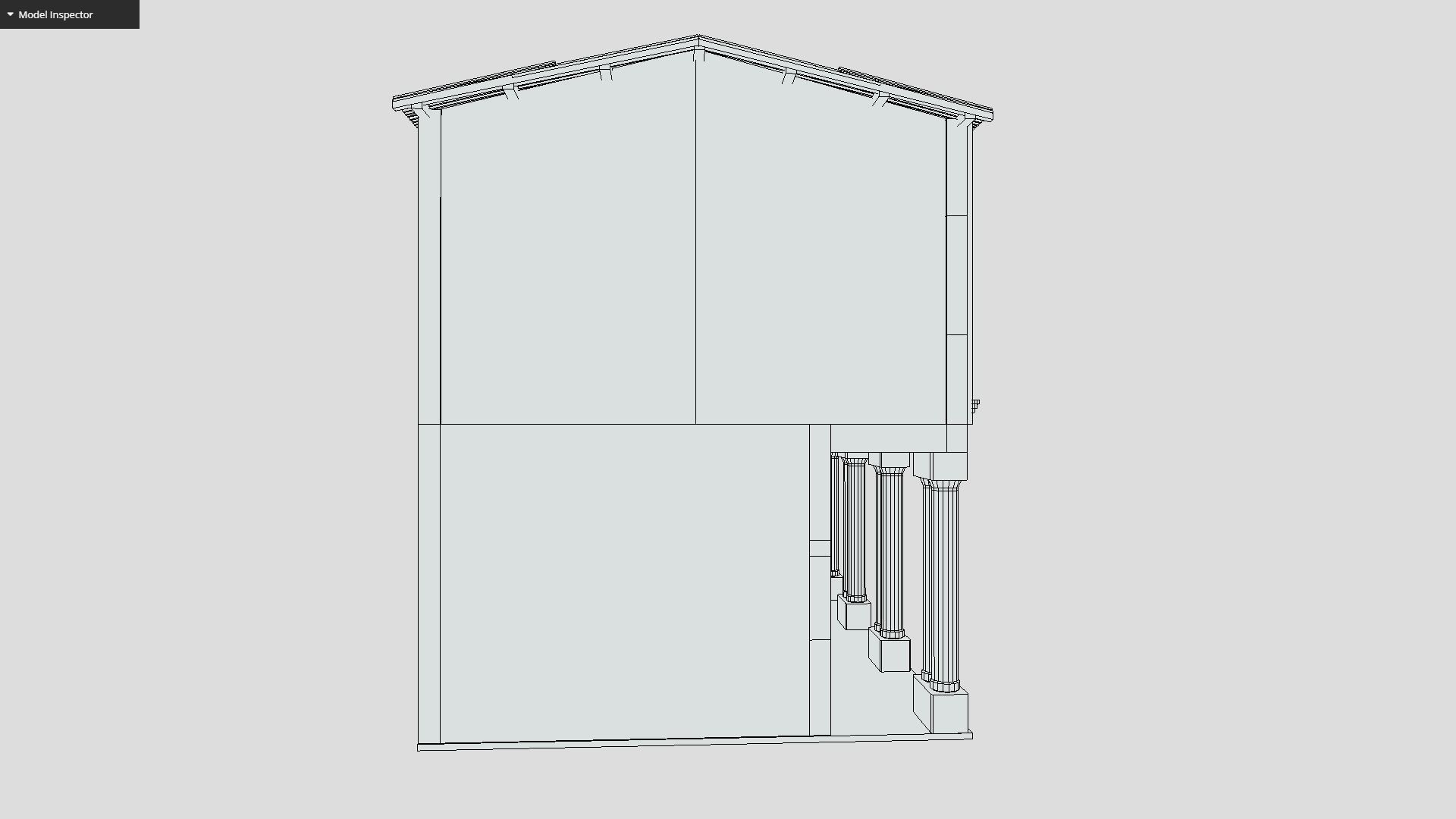 Colonial Building Low-poly 3D model_3