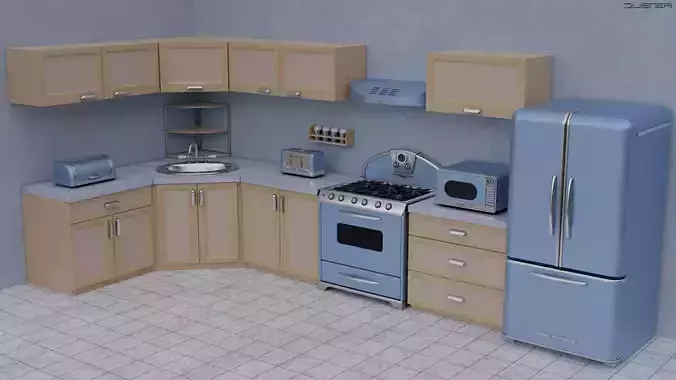 Kitchen Corner - Elmira Northstar Retro Line 3D model