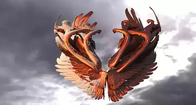 Dantes Lust Statue Wings 