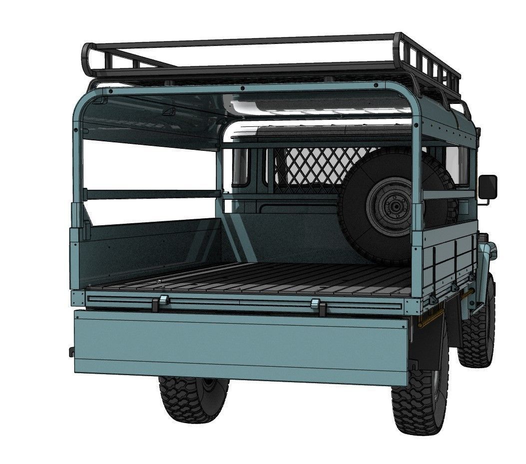 TOYOTA LAND CRUISER FJ45 PICK UP TRUCK RC BODY STL FILE  3D print model_12