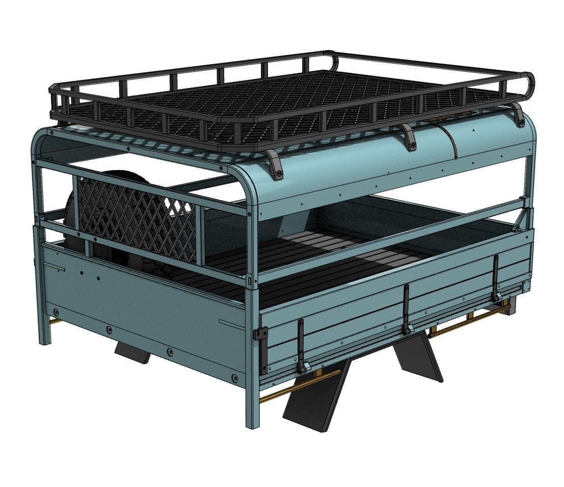 TOYOTA LAND CRUISER FJ45 PICK UP TRUCK RC BODY STL FILE  3D print model_5