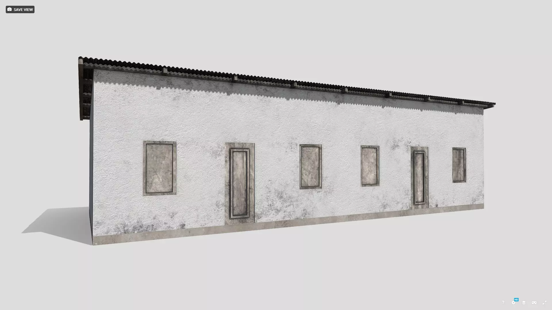 Small Building Free low-poly 3D model_0