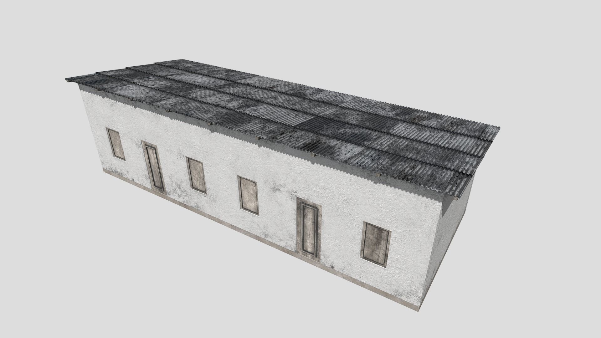 Small Building Free low-poly 3D model_10