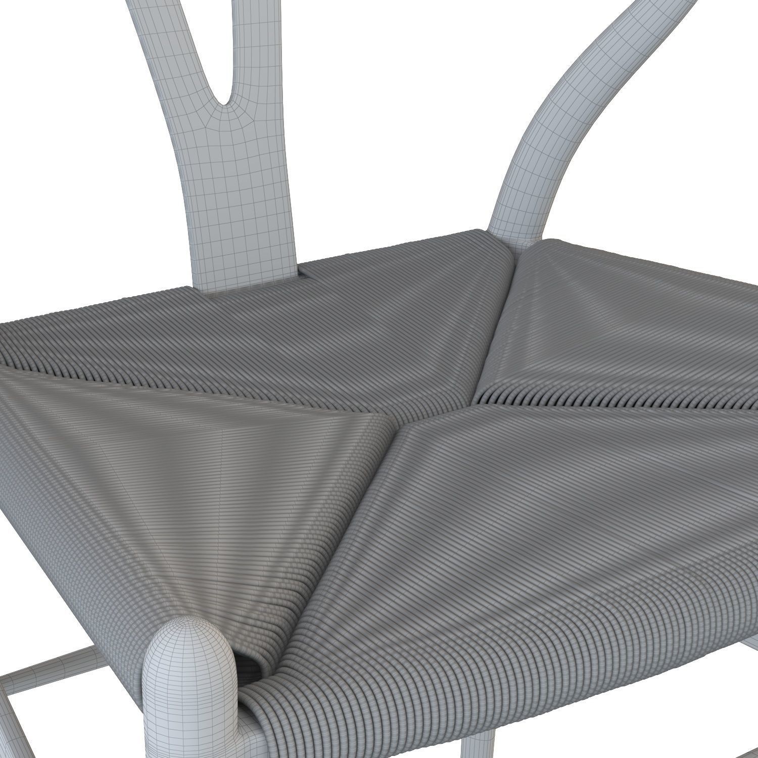 Wishbone Dining Table Set 3D model_5