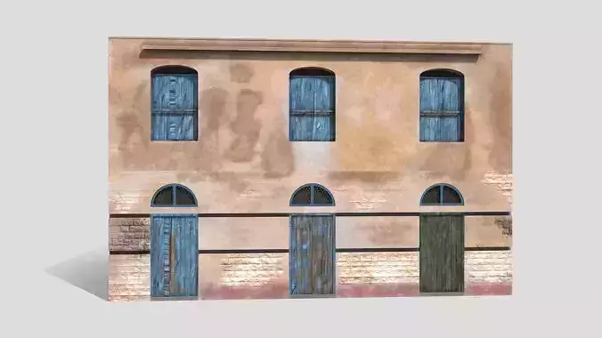 Old Small Building Low-poly 3D model