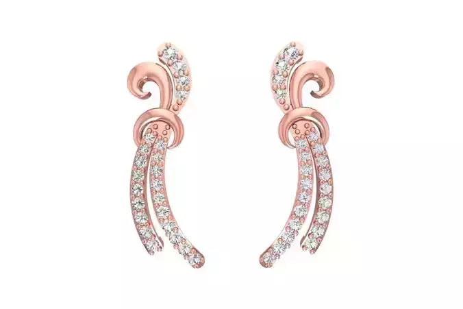 Women Earring 3dm STL OBJ FBX Renders Details