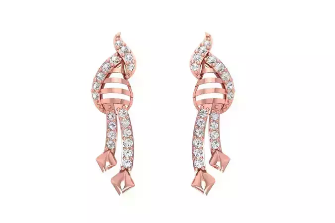 Women Earring 3dm STL OBJ FBX Renders Details