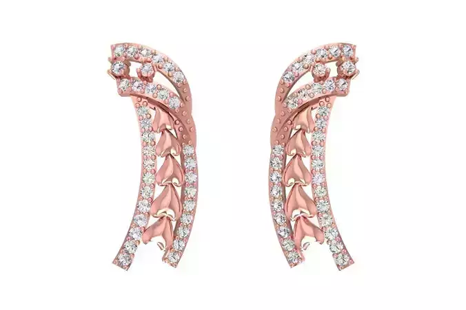 Women Earring 3dm STL OBJ FBX Renders Details
