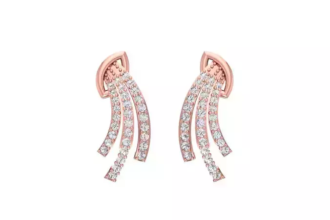 Women Earring 3dm STL OBJ FBX Renders Details