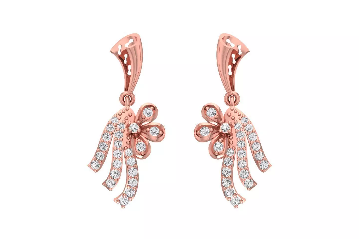 Women Earring 3dm STL OBJ FBX Renders Details 3D print model_0