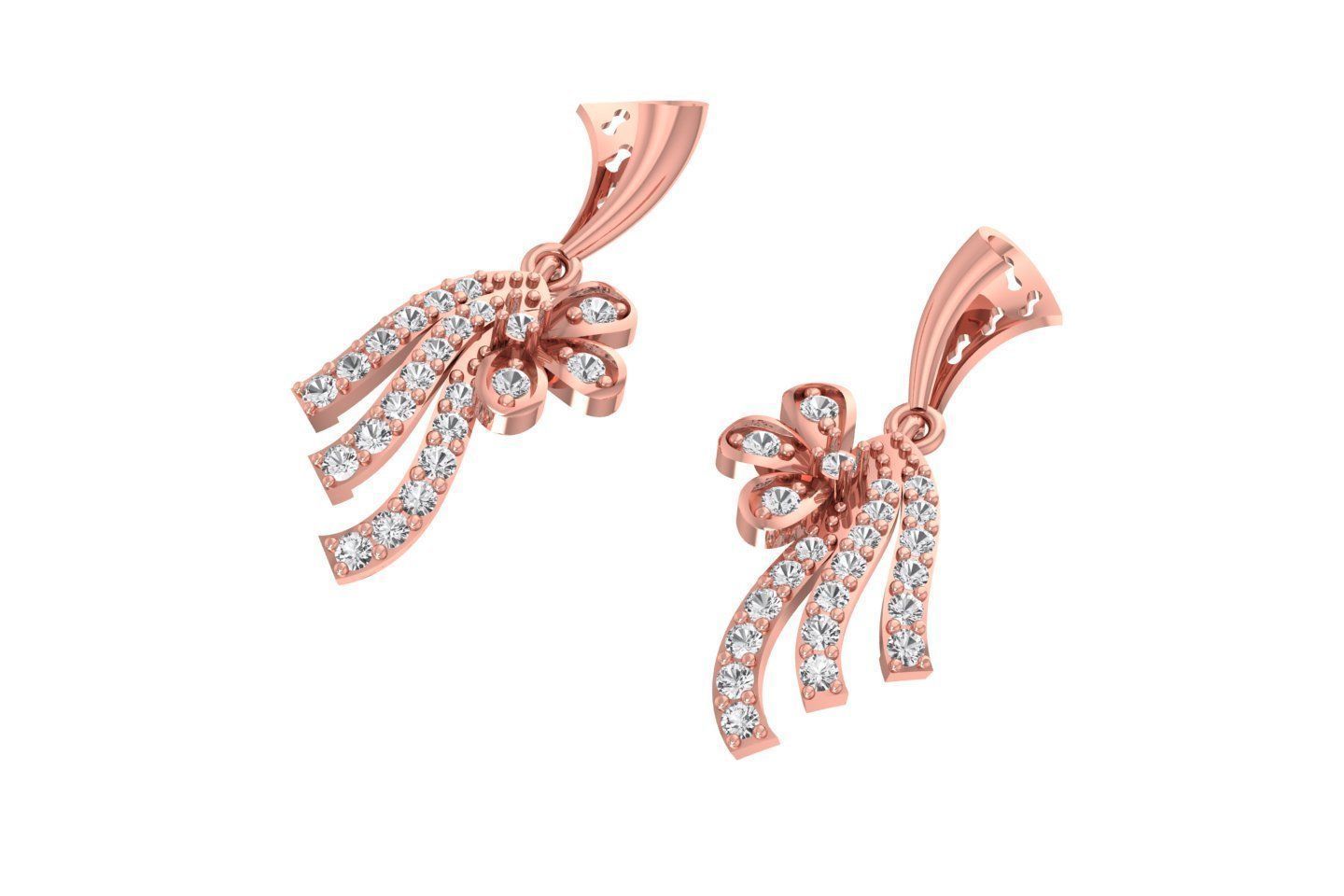 Women Earring 3dm STL OBJ FBX Renders Details 3D print model_1