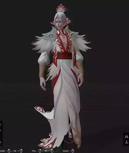 Ling Lord Shen Low-poly 3D model