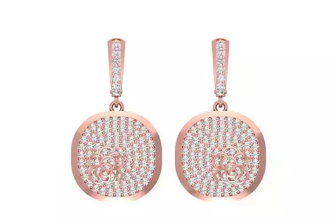 Women Drop Earring 3dm STL OBJ FBX Renders Details