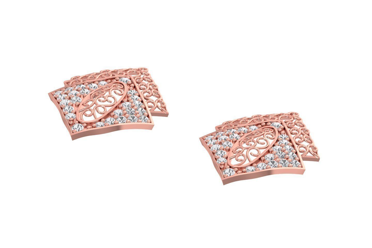 Women Earring 3dm STL OBJ FBX Renders Details 3D print model_2