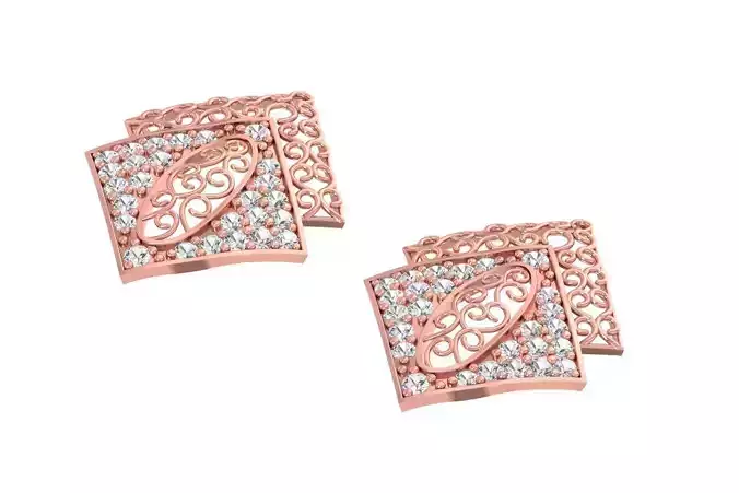 Women Earring 3dm STL OBJ FBX Renders Details