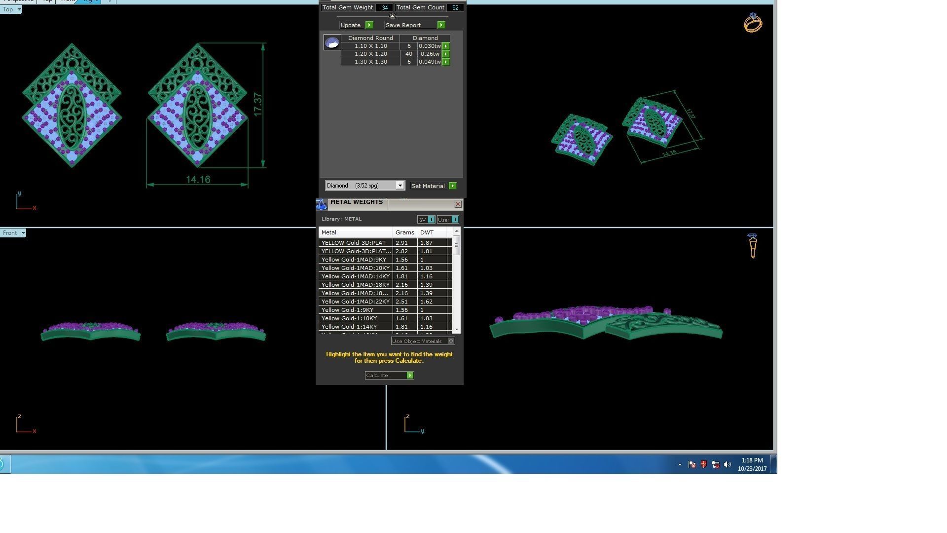 Women Earring 3dm STL OBJ FBX Renders Details 3D print model_3