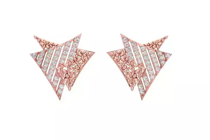 Women Earring 3dm STL OBJ FBX Renders Details