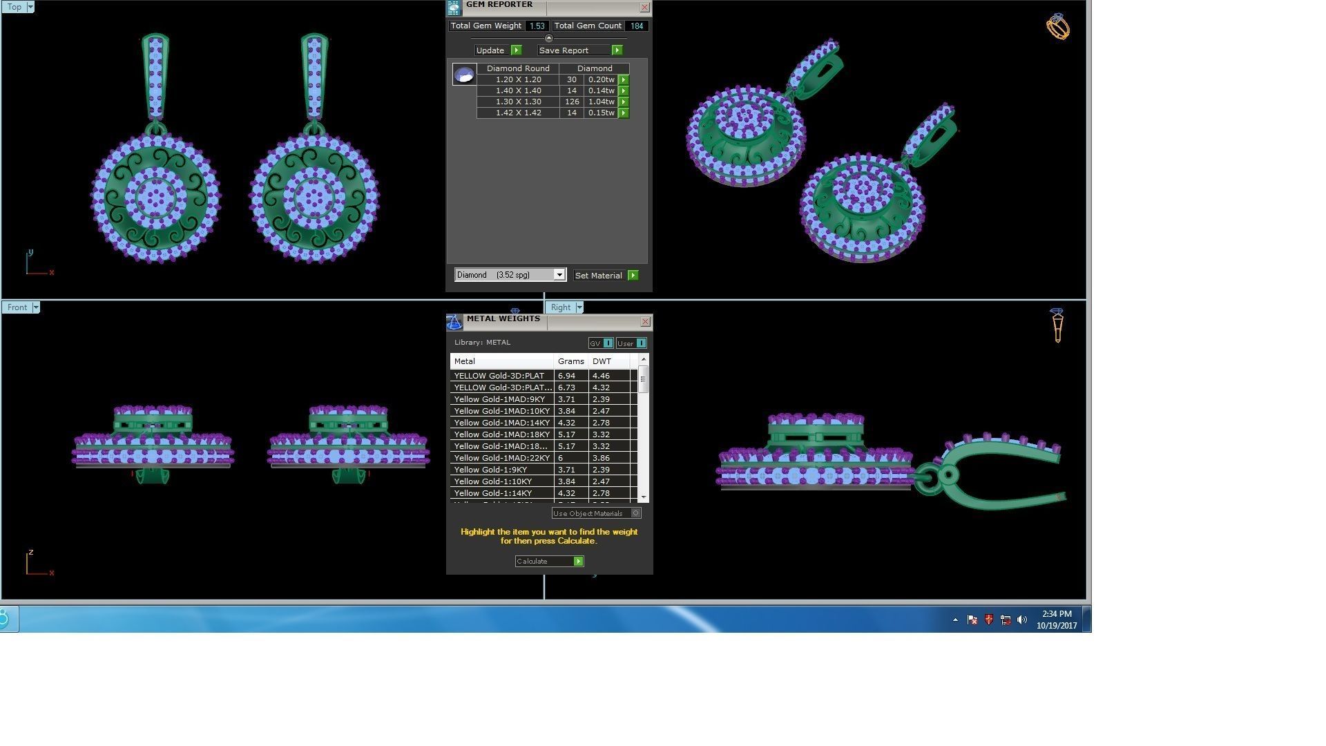 Women Drop Earring 3dm STL OBJ FBX Renders Details 3D print model_3