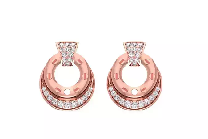 Women Earring 3dm STL OBJ FBX Renders Details