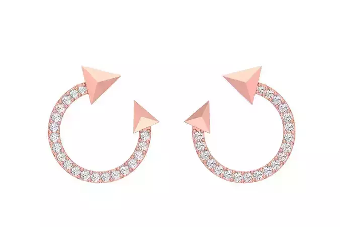 Women Earring 3dm STL OBJ FBX Renders Details