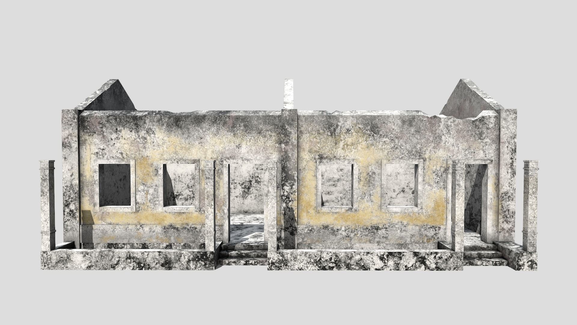 Small Building Low-poly 3D model_8