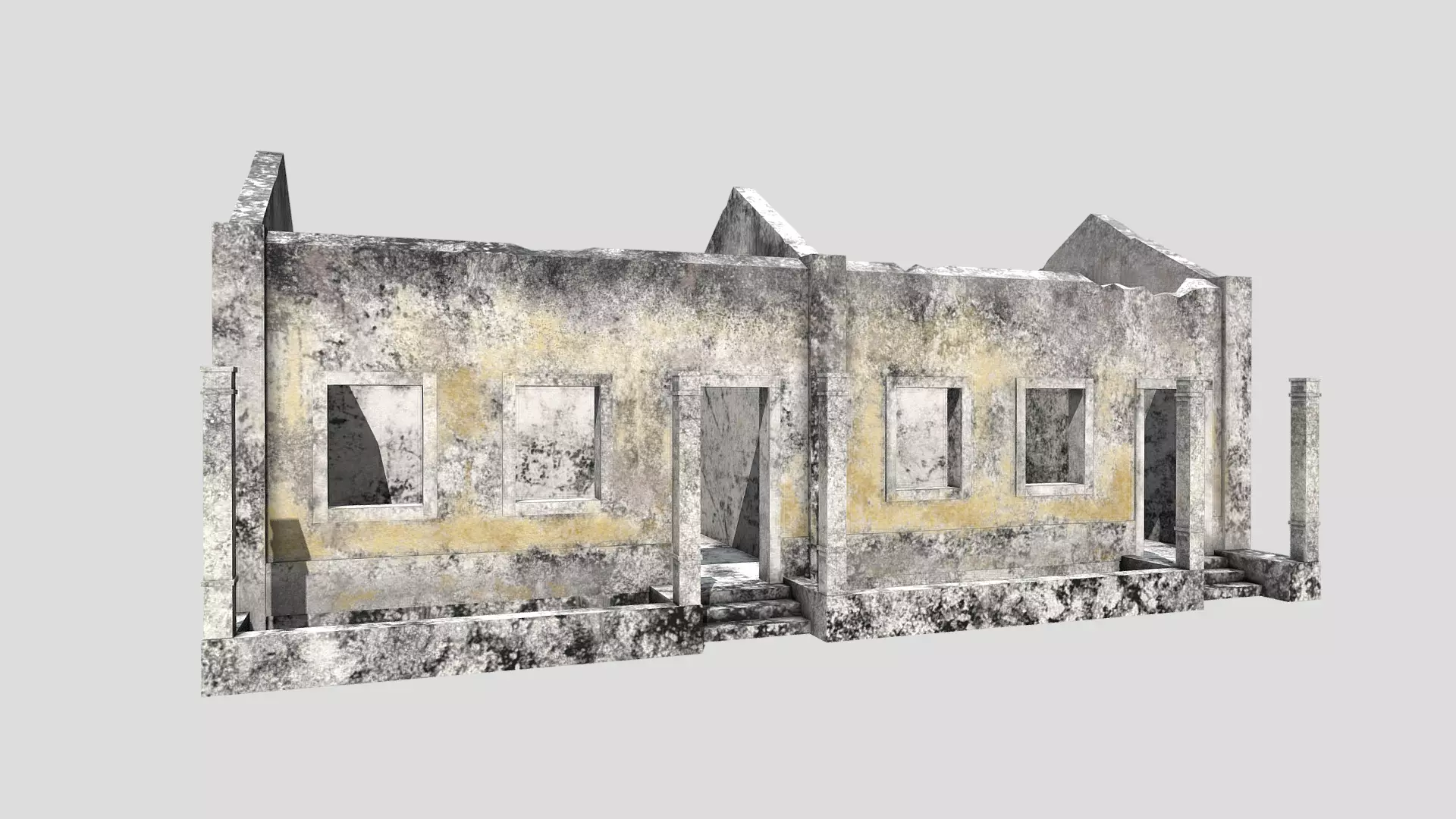 Small Building Low-poly 3D model_0