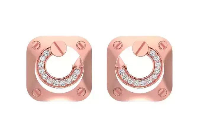 Women Drop Earring 3dm STL OBJ FBX Renders Details