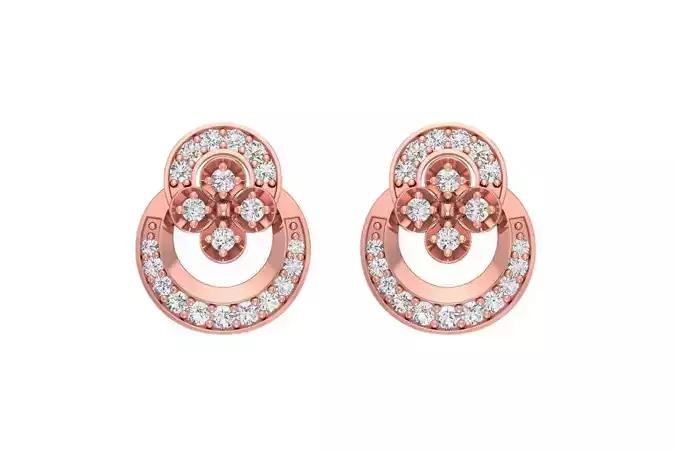Women Earring 3dm STL OBJ FBX Renders Details