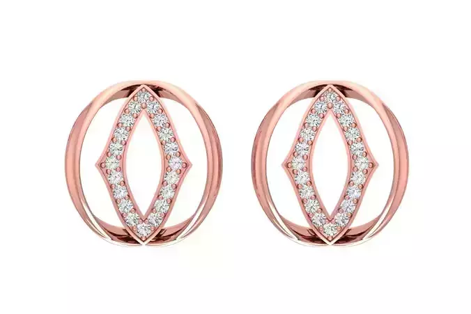 Women Drop Earring 3dm STL OBJ FBX Renders Details