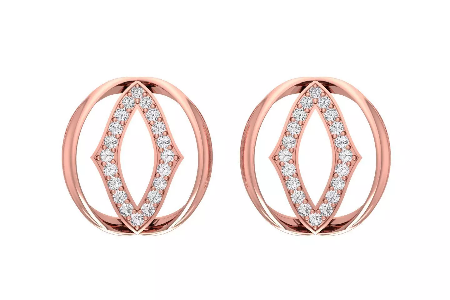 Women Drop Earring 3dm STL OBJ FBX Renders Details 3D print model_0