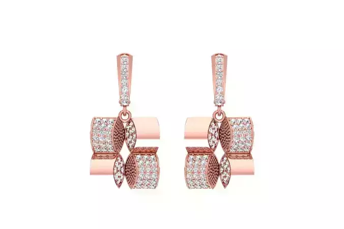 Women Drop Earring 3dm STL OBJ FBX Renders Details
